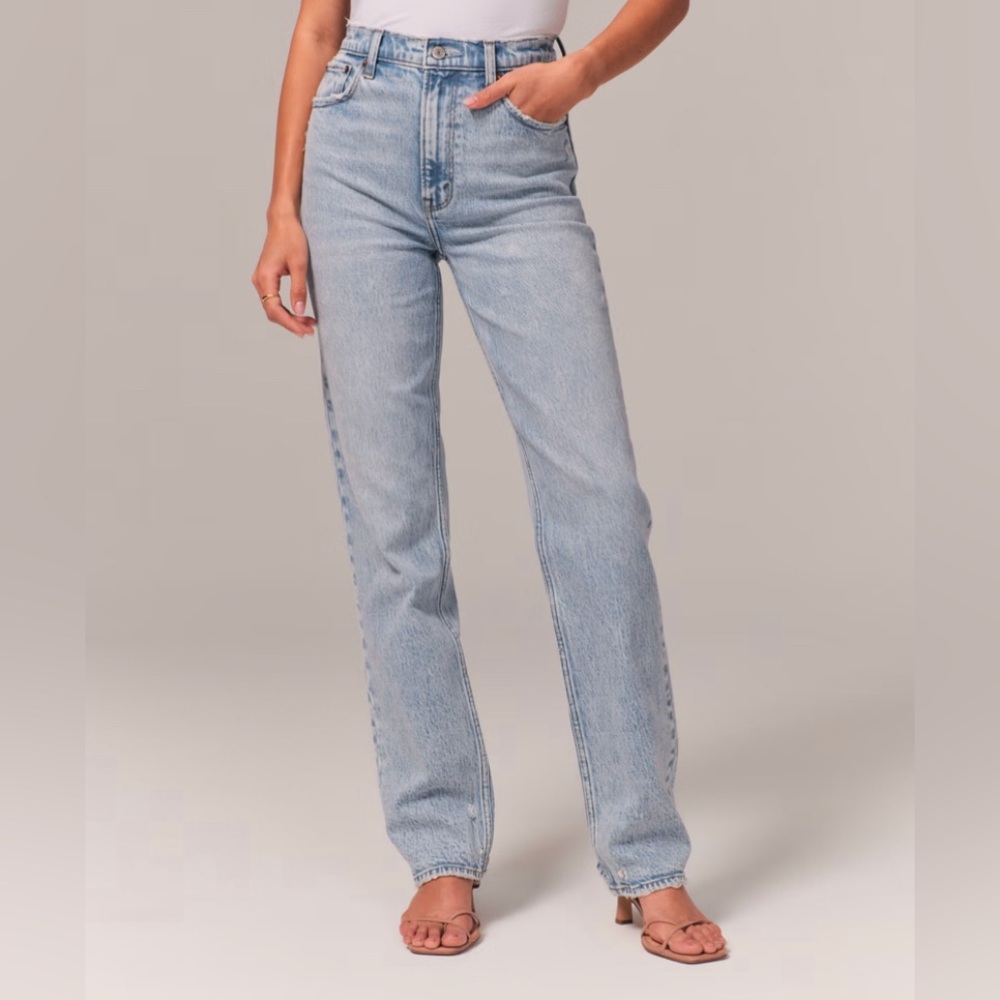 ABERCROMBIE-Ultra High Rise 90s Straight Jean